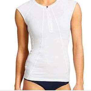 Athleta Pacifica UPF Sleeveless White Top Size Large
